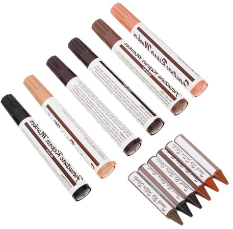 DONFAMDS 12pcs Wood Filler Scratch Repair Kit Touch-up Pens for Furniture Paint and Markers
