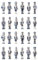 Uqezagpa 24pcs/36pc Miniature Nutcrackers Figurine Ornament Wood Pendants Christmas Tree Decoration Festival