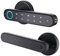Serratura Smart, Catenaccio morto con serratura for scheda RFID con password intelligente for impronte digitali con chiave for porta in legno for interni,per camere da letto, uffici e hotel(Black B T