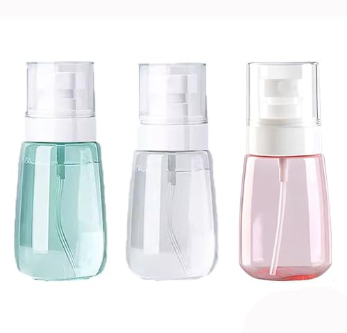 Spray Botella,3 Piezas Atomizador Transparente Vacía Botella de Aerosol,60ML Atomizador de Viaje Pequeño,Perfume Botellas para Maquillaje agua Alcohol,Maquillaje Vacio de Agua Claro Contenedor