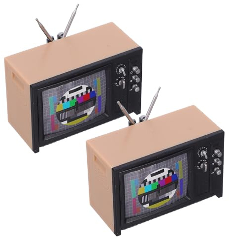 SOIMISS Puppenhaus Fernseher Miniatur Möbel Micro Miniatur Tv Modell für DIY Puppenhaus Szene Platzsparend Kompatibel mit Modern und Retro Dekorativ für Sammler und Liebhaber