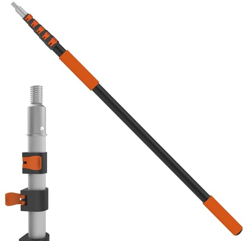 LAANPOLE 7.2m Paint Roller Extension Pole, Aluminum Telescopic Pole, Multi-Purpose Long Paint Roller Extension Pole for Painting, Dusting and Cleaning
