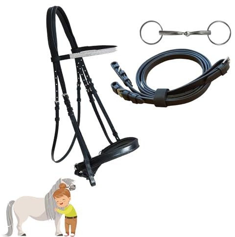 My Sweet Pony® Trensen-Set inkl. Gebiss + Zügel | für Pony, Shetty und Holzpferd | Ideal als Ergänzung für erste Reitversuche