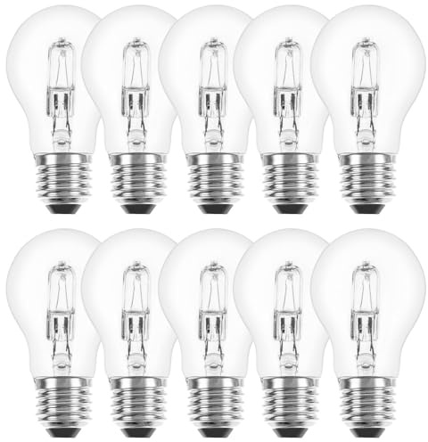 NCC-Licht 10 x Lampe A55 Birne E27 53W 840lm Warmweiß 2700K dimmbar | Leuchtmittel aus Glas, ersetzt 75W Glühlampe mit E27-Sockel, stufenlos dimmbar für individuelle Beleuchtung