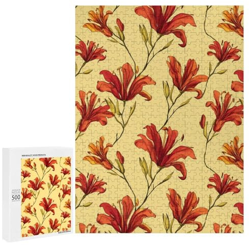 Zimbabwe Flame Lily Jigsaw Puzzles for Adults Wooden Puzzle