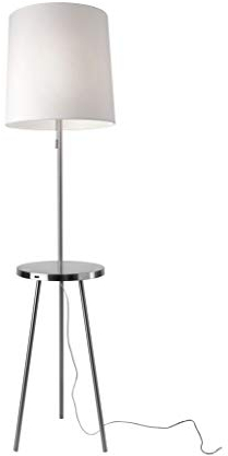 Stehleuchte Kalmar - Stehlampe mit USB-Anschluß und Ablage - Schwarz - Höhe ca. 167 cm