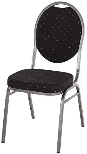 MACOShopde by MACO Möbel Raburg Stapelstuhl 8er Set David - stabil bis 150 kg in SCHWARZ, Gewerbequalität + stapelbar für: Konferenz, Seminar, Wartezimmer, Bankett, Behörde, Schule/Uni & Gastro/Hotel