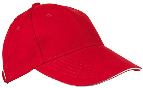 Baumwoll-Basecap 6 Panel heavy-brushed Cotton / Farbe: rot