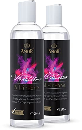 Vibratissimo Play Gel all-in-one 2x250 ml I wärmend und intensivierend I Wasserbasierte Gleitgele I Lubricant Gel für Toys & Latexkondome I water based lubrication | Dermatologisch getestet