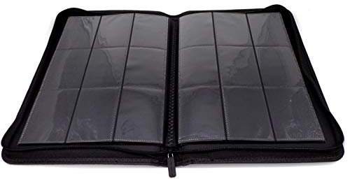 docsmagic.de Pro-Player 9-Pocket Zip-Album Black - 360 Card Binder - MTG - PKM - YGO - Reissverschluss Schwarz