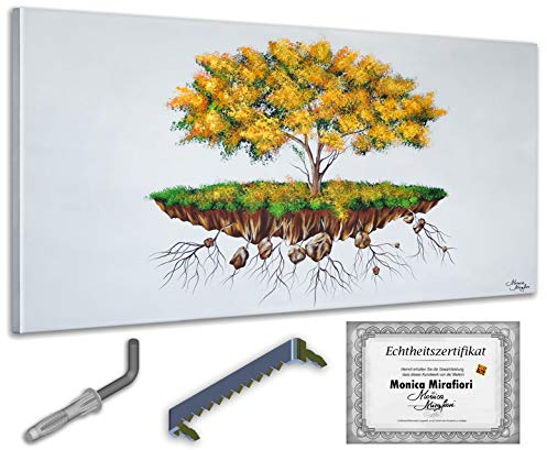 Monica Mirafiori I 100% HANDGEMALT I Gemälde Baum 140x70cm | Gemälde Handgemalt | Acrylgemälde | Sehr Großes Acrylbild I Moderne Kunst I Kunstbilder