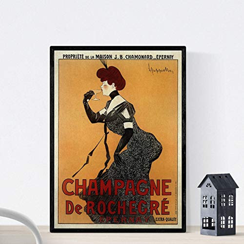 Nacnic Vintage Poster Ad Jahrgang Französisch Champagner Rochegré. A4-Format