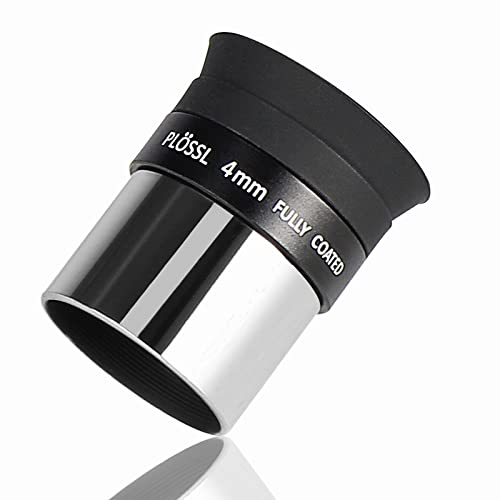 SOLOMARK Oculare telescopio Plossl completamente rivestito da 4 mm, design Plossl a 4 elementi, con filettatura filtro e tappi antipolvere