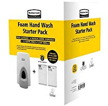 Rubbermaid FN396 Manuelles Starterset für 800ml Schaumseifenspender mit 2x Nachfüllung