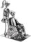 BRUBAKER Schraubenmännchen Pflegerin mit Rollstuhlfahrer - Handarbeit Eisenfigur Metallmännchen - Metallfigur Geschenk für Pflegerinnen, Altenpfleger und Krankenschwestern