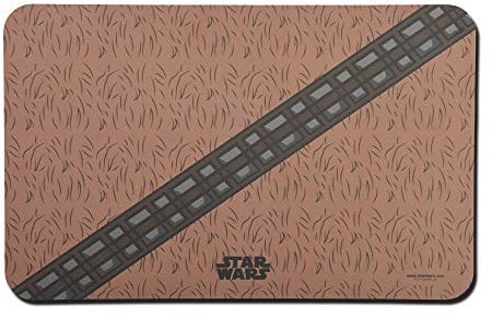 Star Wars for Pets Chewbacca Brown Dog Placemat for Dog Bowls, 19 x 12 | Dog Food Placemat for Food and Water | Silicone Placemat for Dog Food Bowl | Non-Slip Easy to Clean Placemat