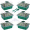 Fox·Bunny Mini Serre pour Semis，3 Pièces 36 Cellules Intérieure Plateau Semis,Bacs à semis,avec Couvercle et Ventilation Durables Pot Semis,idéal pour la Germination des graines (Vert) (Vert-6Pcs)