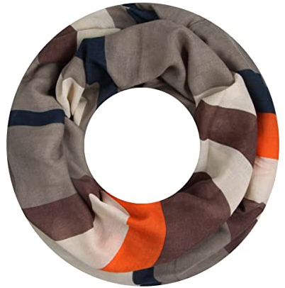 Majea Damen Loop Schal Schlauchschal Halstuch (880027) (beige 1), 180 x 80