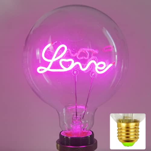 YUANZ Ampoule Vintage Edison, 40W Edison Vis Ampoule Dimmable Vintage Ampoules E27 Ampoules Décoratives (Rose)