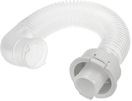 sourcing map Washing Machine Drain Hose 1.1Ft PVC Extension Inner Connecting Pipe Clear Corrugated Flexible Internal Hose for Washer