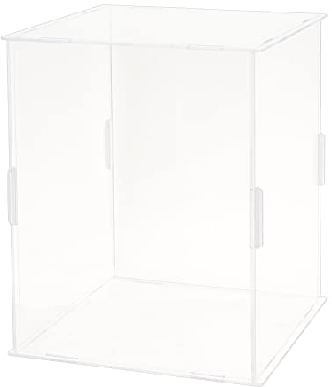 FINGERINSPIRE Mini Helm Vitrine Mit 13 Gummi 16.5x16.5x20.5 cm Volle Transparenz Staubdichter Box Würfel Aus Acryl Wasserdichter Schutzhüllenhalter Für Modell Vitrine