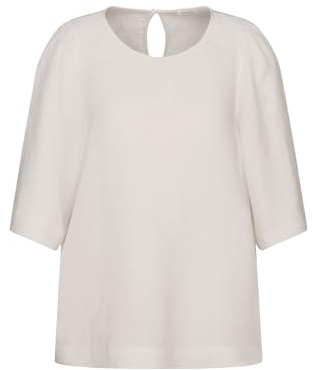 Seidensticker Damen Shirtbluse - Fashion Bluse - Regular Fit - Rundhalsausschnitt - Kurzarm - 100% Leinen