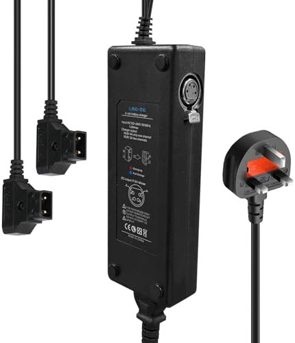 Moman D-Tap Charger with D Tap Cable for V-Mount/V Lock Battery/Power99 NANOONE, Battery Power Adapter for Sony Camera DSLR [DC 16.8V/3A]