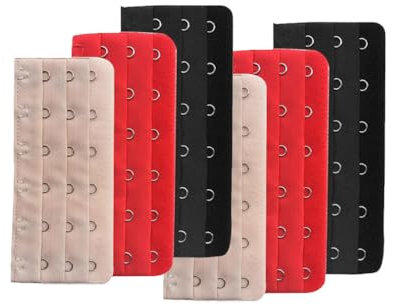 Wisafory 6 pezzi Estensione reggiseno Estensione cinghia elastica reggiseno Estensione cinghia reggiseno Estensione cinghia Estensione cinghia reggiseno cinghie reggiseno chiusura nastro reggiseno