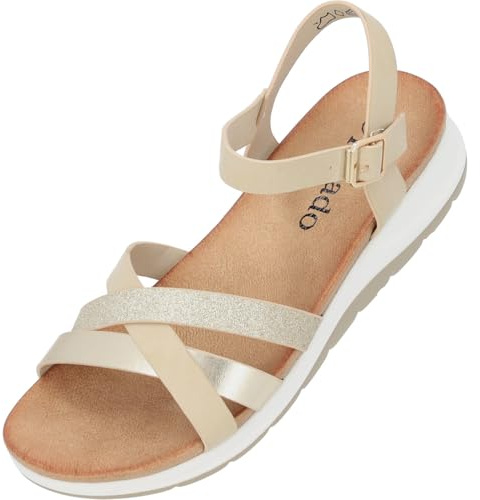 Palado Sandalen Damen Jantai - modische Pantoletten - elegante Sommerschuhe - bequeme Sandaletten mit verstellbarem Riemen