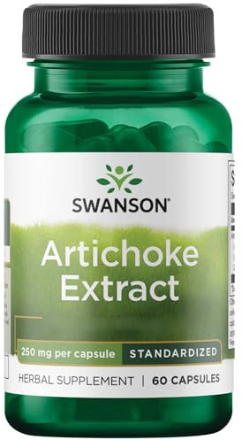 Swanson, Artichoke Extract, Standardised, 250mg, 60 Capsules, Soy Free, Gluten Free, Non-GMO
