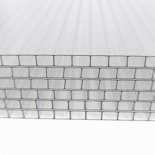 Polycarbonate Greenhouse and Windows Replacement Sheet Clear (61x122 cm) (Multiwall Clear, 4mm)