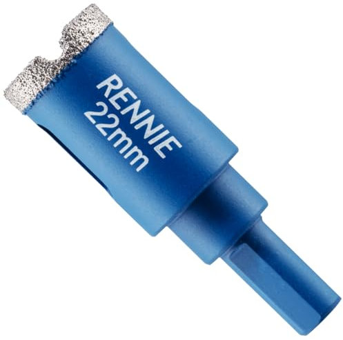 22mm Diamond Hole Saw Drill Bit with Tri Shank for Porcelain Tiles Ceramic Slate Stone Granite Marble Glass. Diamond Core Holesaw/Hole Cutter