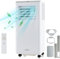 COSTWAY Portable Air Conditioner 7000BTU, 4-in-1 Air Conditioning Unit, Dehumidifier, Fan with Sleep Mode, 2 Fan Speeds, 24H Timer, Digital Display, Remote Control & Window Kit, Rooms Up to 25㎡/270ft