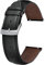 BINLUN Bracelet de Montre en Cuir Multicolore Remplacement Bracelets Montres à Dégagement Rapide pour Homme Femme Mode Watch Strap pour Montre Connectées(19mm,Noir)