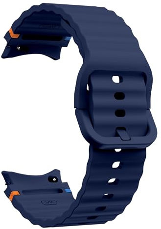 xhKJO Pulseras de Repuesto para Galaxy Watch FE 40mm, Correas Reloj Silicona Brazalete Strap para Galaxy Watch FE/Galaxy Watch 7 40mm/44mm (Azul Marino)