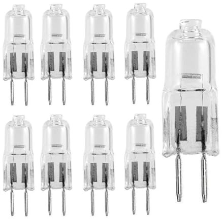 UGEFKMQ Clear Capsule G6.35 Halogen Light Bulb 12V 24V 220V 35W 50W 75W 100W GY6.35 Halogen Lamp Beads Crystal Light Machine Work Lamp Dimmable 10Pc 24V-100W