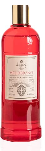 Logevy Melograno Shower Gel – Indulgent Pomegranate Aroma Made from the Best Skin-Friendly Ingredients, Rich in Nutritional Properties for Rejuvenating, Hydrating, and Soothing Action – 500ml