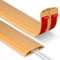 Floor Cable Cover, Wood Grain Floor Cable Protector 2 Meters Self Adhesive Rubber Wire Covers for Cables Indoor Outdoor Floor Cord Channels Cable Tidy for Home Office