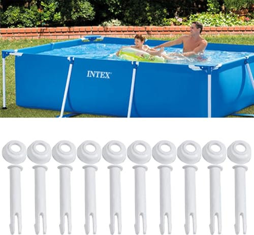 10 Piezas Pasadores de Plástico para Juntas de Piscina y Sellos, 7 cm Piezas de Repuesto para Piscina para Intex, Joint Pins & Seals para Frame & Round Piscina, Pasador de Repuesto de Piscina