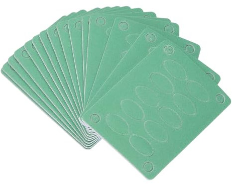 sourcing map 150pcs 240 Grit Sandpaper Sheet for Cuticle Pusher Beveled Head, Self Adhesive Mini Nail File Sand Paper for Nail Prep Manicure Pedicure Salon Home Use