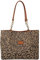 JABALUX Leo Tasche Damen-Shopper Bag Leoprint Handbags for Women Leoparden Shopper Tasche Damen Groß Leopardenmuster Handtasche Schultertasche Damen Gross Tote Bag (Braun)