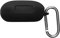 kwmobile Silicone Cover Compatible with Anker Soundcore Liberty 4 Pro - Case Cover Stick-On Skin with Clip - Black