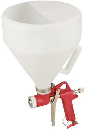 Sprühpistole, Aluminiumkomponenten mit Plastikbecher, 3 Düsen, Einfacher Ziehauslöser, Vielseitig für Trockenbau, Stuck, Pool -Deck -Dichtmittel, mit Griff, 6 -l -Kapazität,