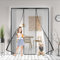 Moustiquaire Porte Fenêtre Aimantée Magnetique 360x265cm Magnétique Moustique - Rideaux Anti Mouches pour Porte - Moustiquaire Baie Vitree Coulissante Noir