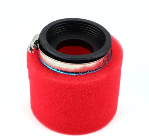 Filtro Aria Motociclo Filtro Aria In Schiuma Dritto Nero/rosso Moto 60 Mm,Spugna Pulizia Ciclomotori,Scooter,Bici Cross,Moto,Accessori Moto Filtro Aspirazione(Red)