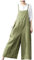 YIzdegg Salopette larghe da donna, estive, con grandi tasche, retrò, oversize, mussola, pantaloni da lavoro, pantaloni larghi, taglia baggy, asciugatura rapida, pantaloni estivi, tinta unita, verde