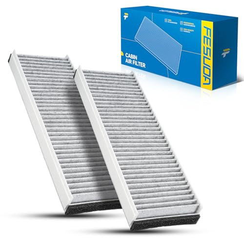 Fesuda CUK 3023-2 Innenraumfilter/Kabinenluftfilter, Pollenfilter mit Aktivkohle, für Pkw + Transporter, 2er Set