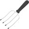 Grill Fork, Stainless Steel Bbq Meat Turner, Non Slip Handle Cooking Skewer Tool, 10.43x3.94 Inches Heat Resistant Cutlery for Grilling, Outdoor Barbecue, Camping Roast Handling