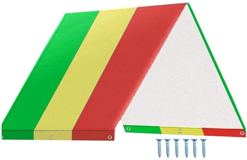 Wasserdichter Dach Ersatz, Gartenschwung Baldachin, Kinder Spielplatz Dach, Markisenabdeckung 132×226 cm, Swing -Set Ersatzplan, Kinder Spielplatz Dach Dach (grün gelb rot)
