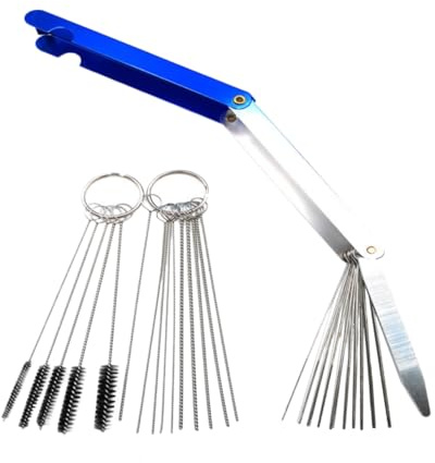 Garneck Cleaner Kit 3 Sets Cleaning Tool Kit for Motorcycle Atv Moped Throttle Body Cleaning with Needles and Brushes